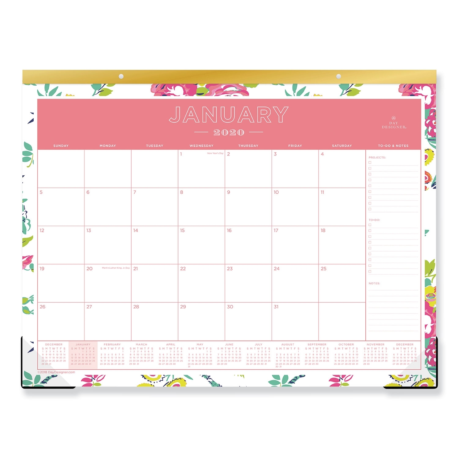 Day Designer Desk Pad Calendar, 22 X 17, 2020 - Sani-Chem Cleaning intended for Writing Calendar For 2020