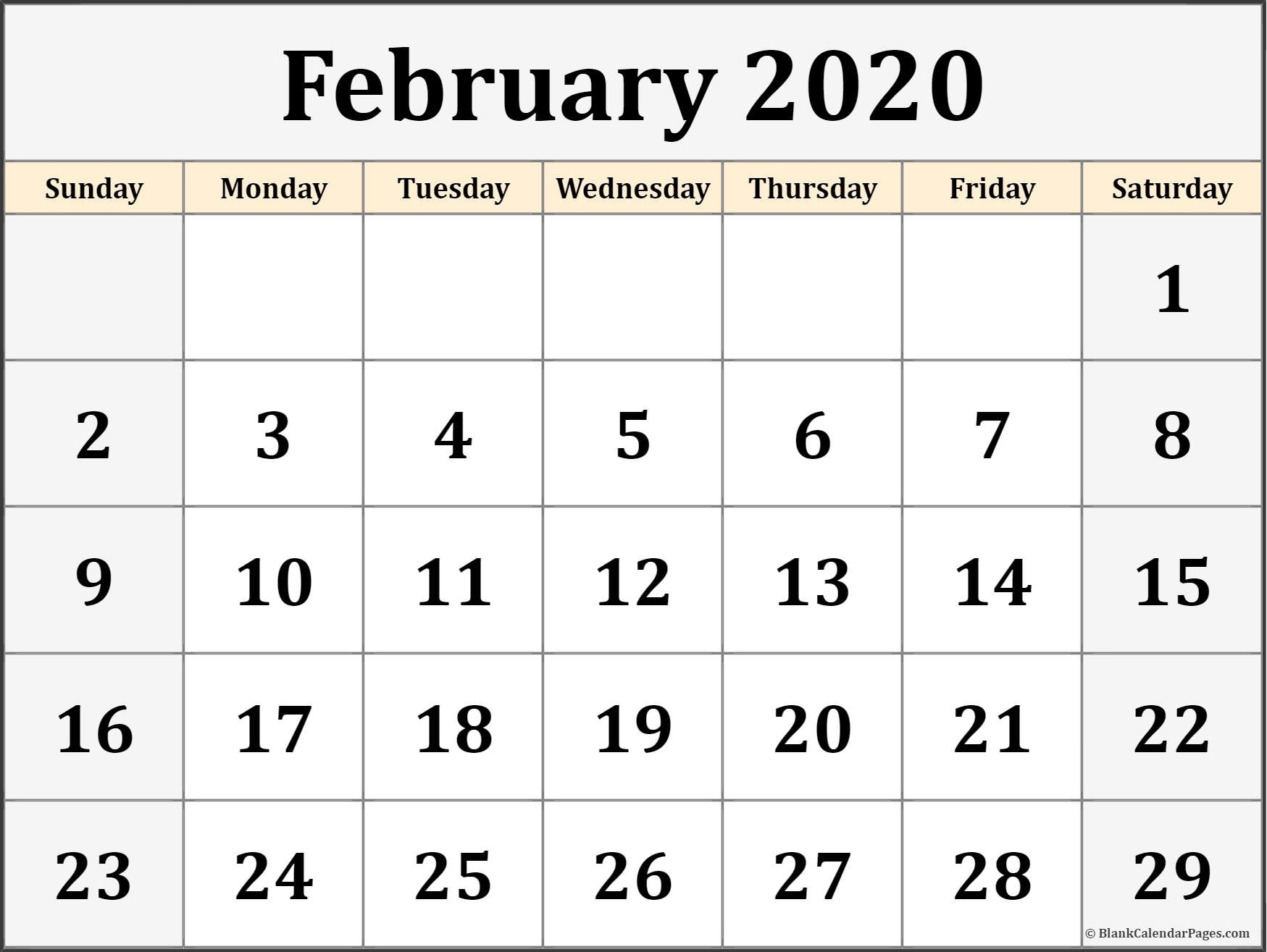 February 2019 Calendar Pdf - Free Printable Calendar, Templates And in Kalnirnay 2020 Holidays