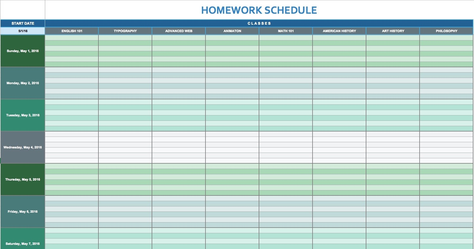Free Daily Schedule Templates For Excel - Smartsheet in Day By Day Schedule Template