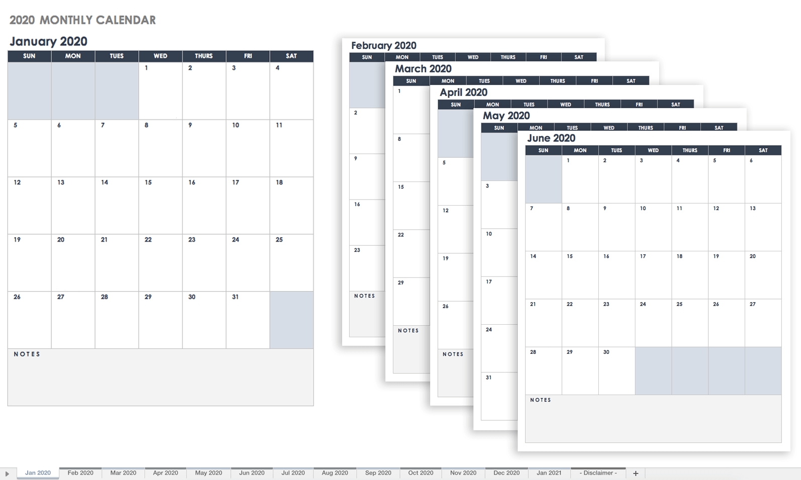 Free Google Calendar Templates | Smartsheet intended for 2020 Fill In Calendar