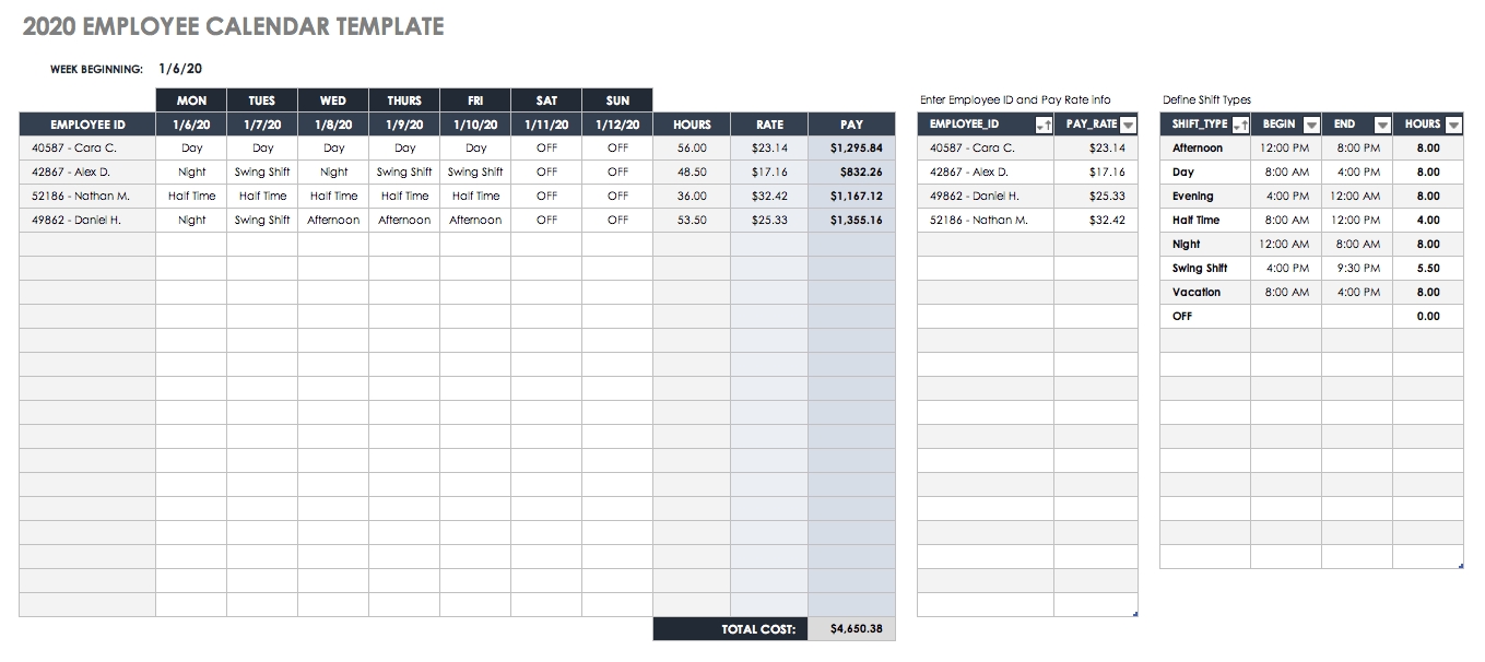 Free Google Calendar Templates Smartsheet Printable Ner Schedule with 2019 And 2020 Google Calendars