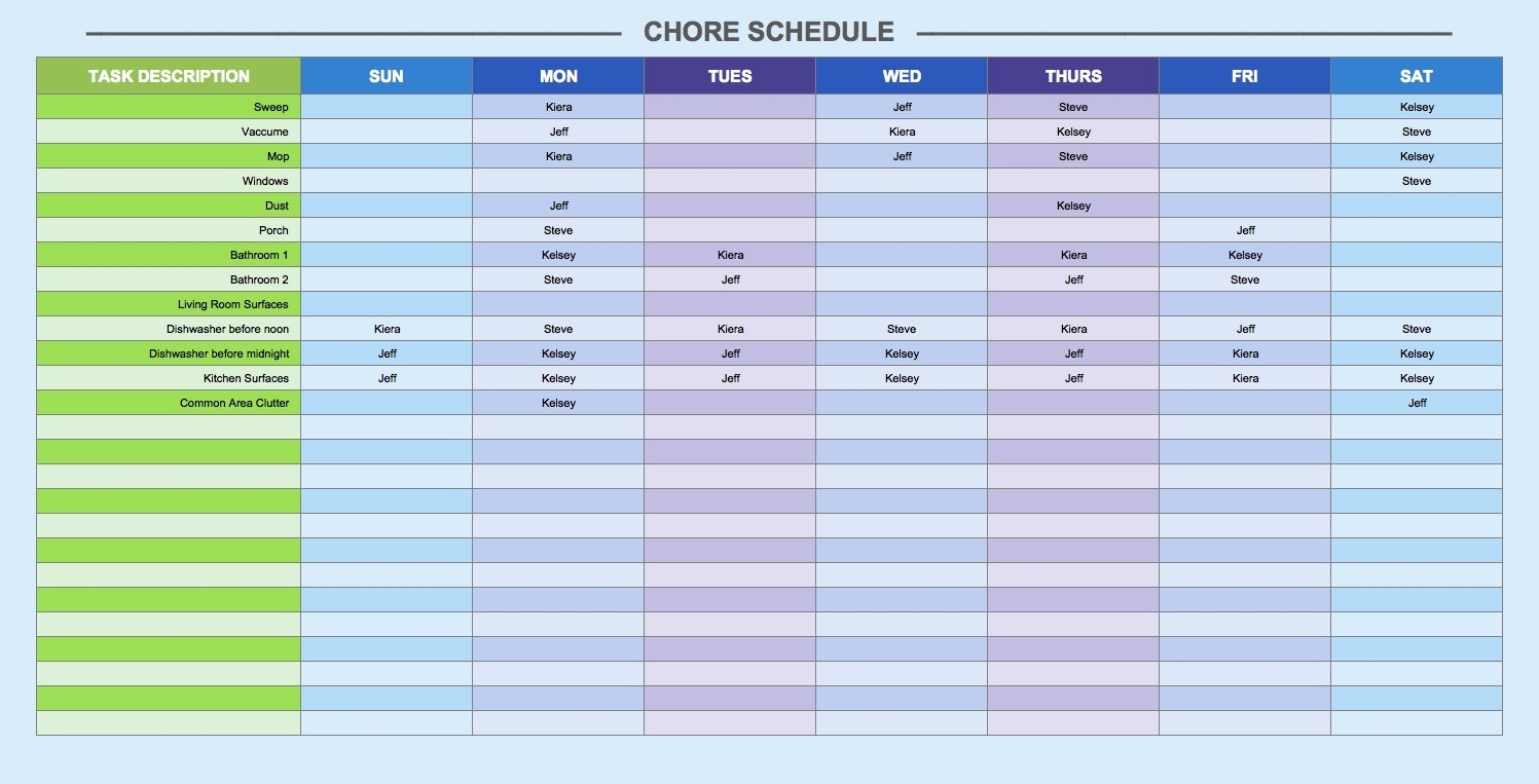 Free Weekly Schedule Templates For Excel - Smartsheet regarding Free One Week Schedule Template
