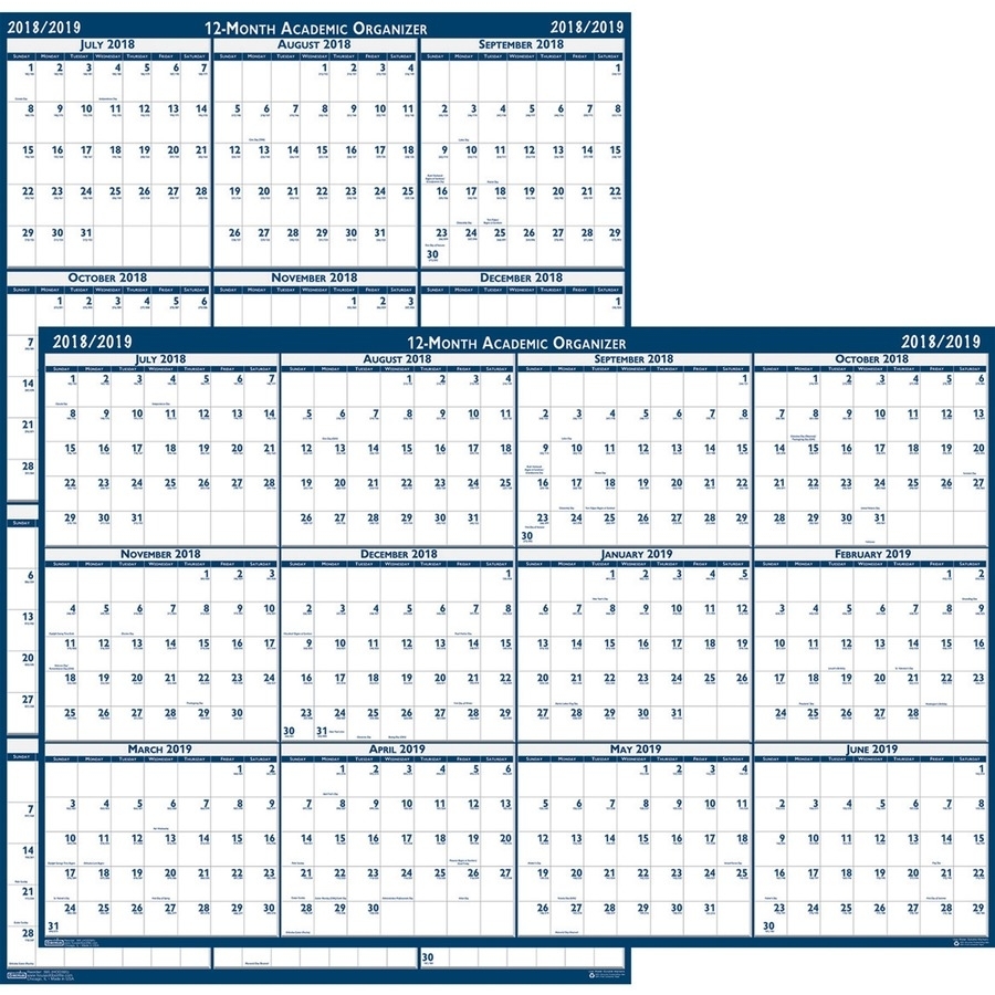 House Of Doolittle Academic July-June Wall Calendar - Yes - Monthly throughout Calendar   July 2019 To June 2020