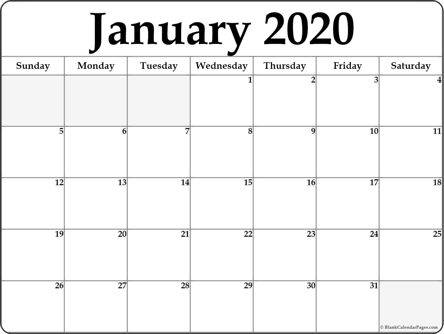 January 2020 Calendar | Free Printable Monthly Calendars with Imom Calendar 2020