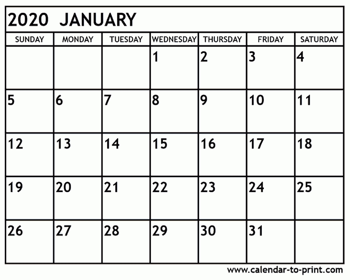 January 2020 Calendar | Jcreview within Chick-Fil-A Calender 2020
