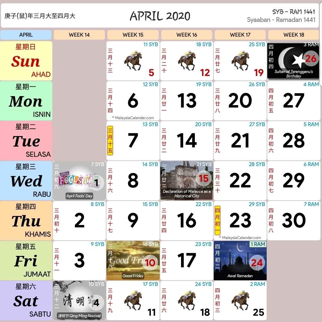 Kalendar 2020 Dan Cuti Sekolah 2020 - Rancang Percutian Anda in Calendar 2020 Malaysia Kuda