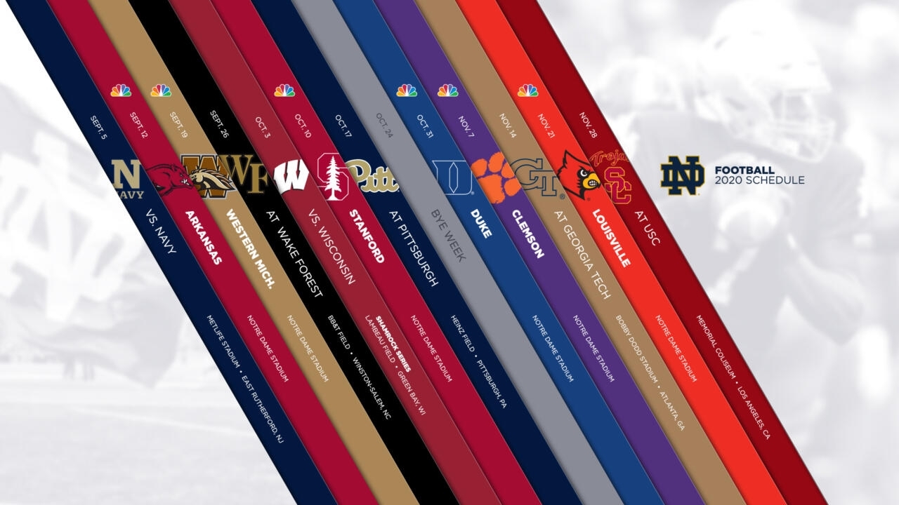 Notre Dame Announces 2020 Football Schedule – Notre Dame Fighting for U Of Michigan Calendar 2019-2020