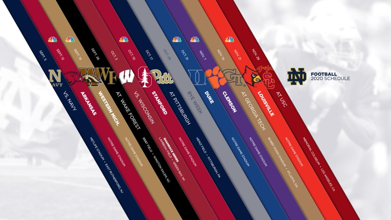 Notre Dame Announces 2020 Football Schedule – Notre Dame Fighting regarding Virginia Tech Calendar 2019-2020