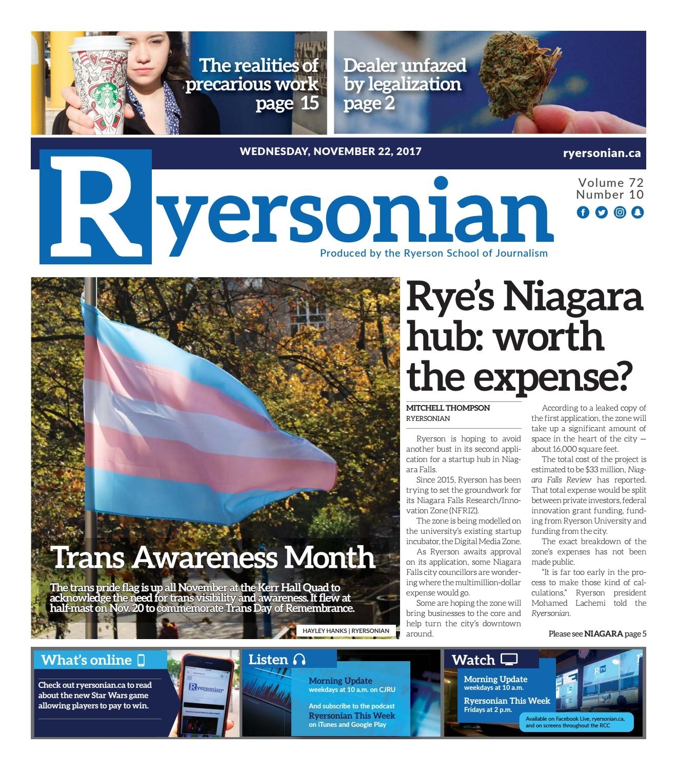 November 22, 2017 Issuetheryersonian - Issuu for Reading Week Ryerson 2020