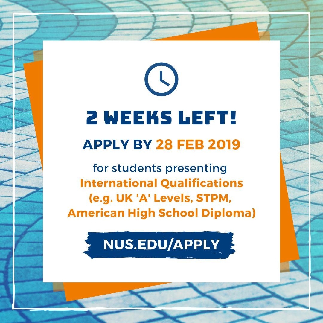 Nus Admissions (@nusadmissions) | Twitter for Nus Academic Calendar 2019 2020