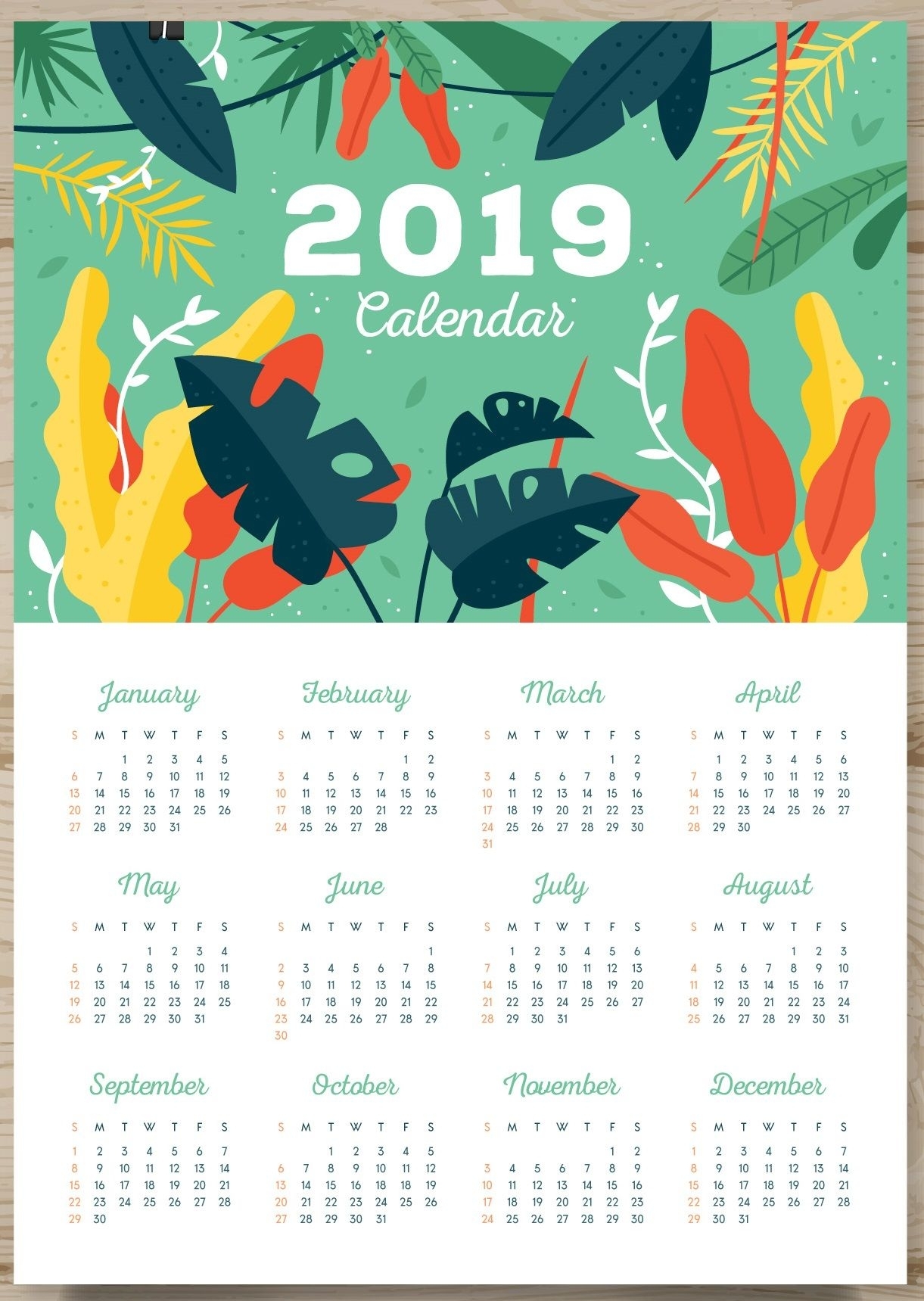 One Page Calendar 2019 | Monthly Calendar Templates | Printable with Monthly Calendar On One Page