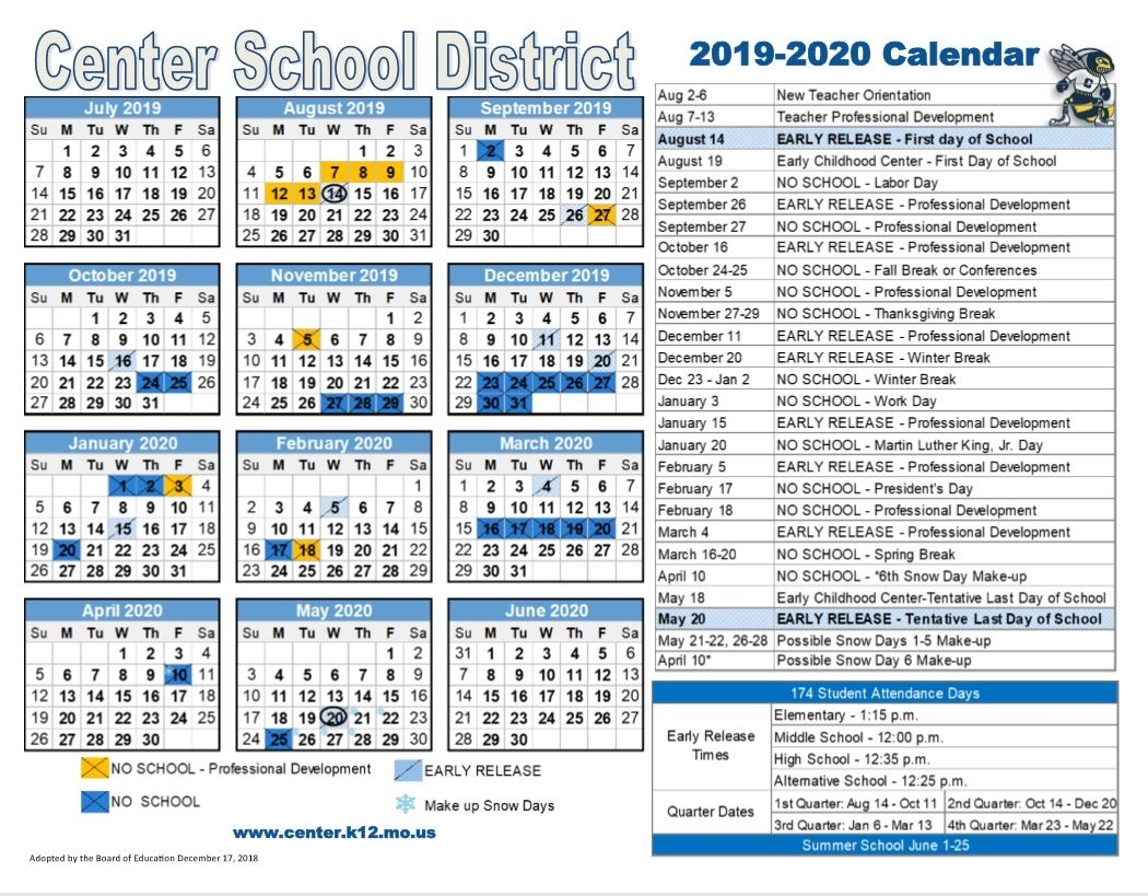 Parents - Center School District within Unit 4 Calendar 2019-2020