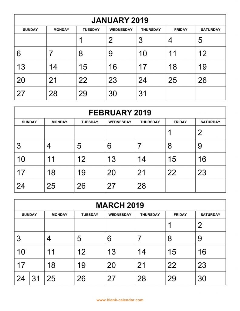 Print 51 Illustration 2 Month Calendar 2019 Template Word | Laboole regarding 3 Month Calendar Template Word