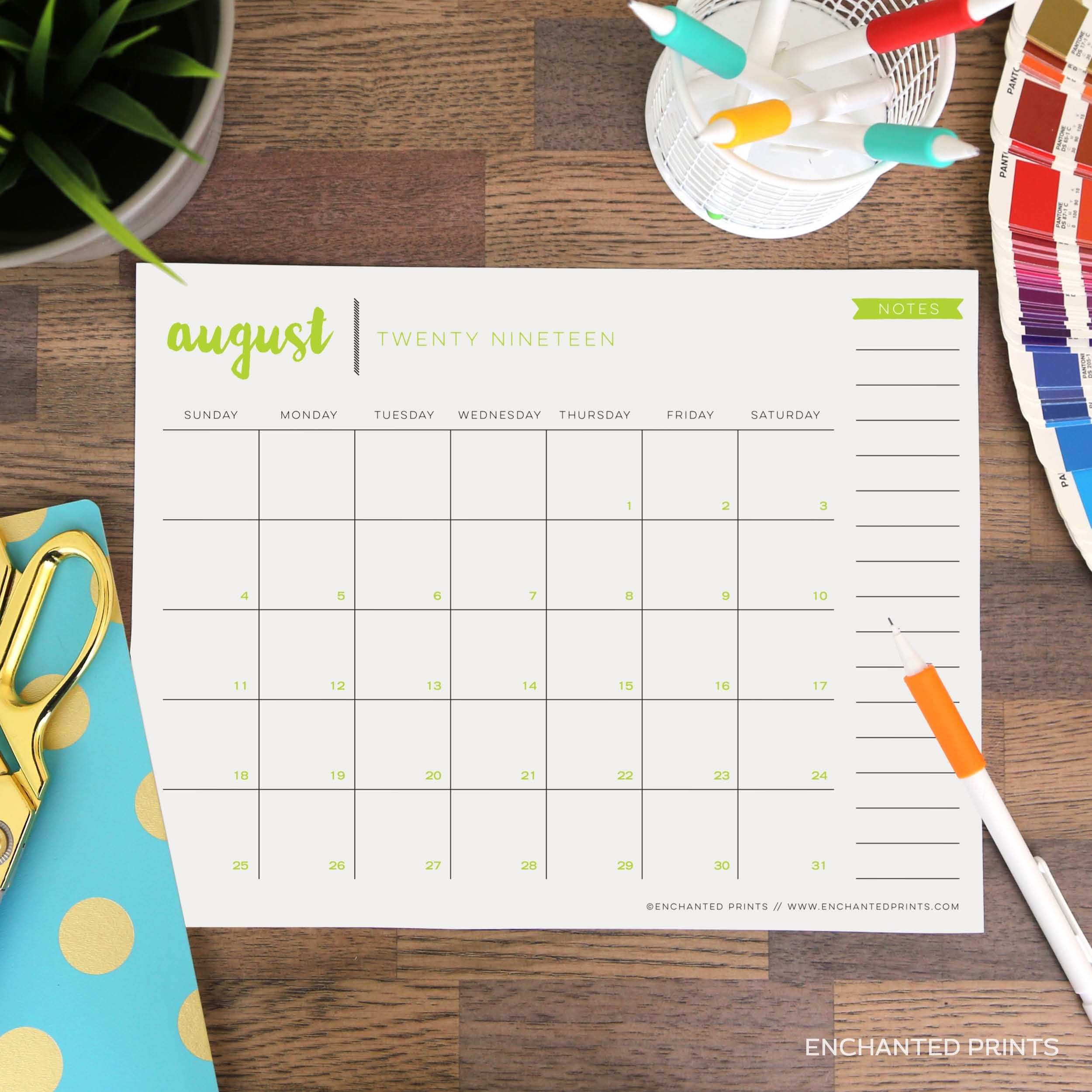 Printable 2019-2020 Academic Calendar 16 Month Calendar | Etsy intended for 2020 Calendar 8.5 X 11