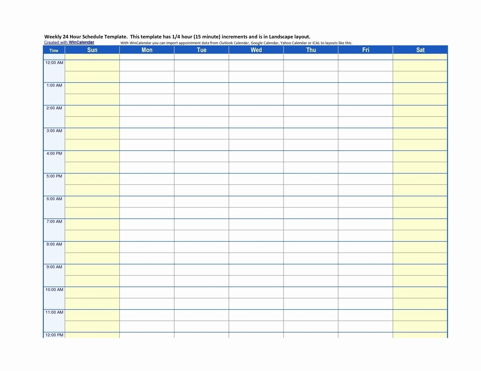 Printable Calendar With Time Slots - Calendar Inspiration Design inside Schedule With Time Slots 6 Am