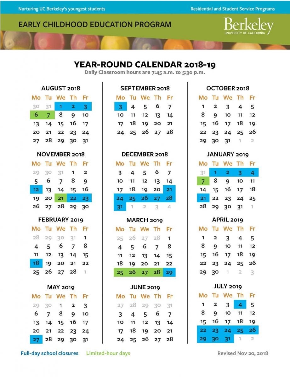 Resources | Early Childhood Education Program, Uc Berkeley regarding Uc Berkeley Calendar 2019 2020