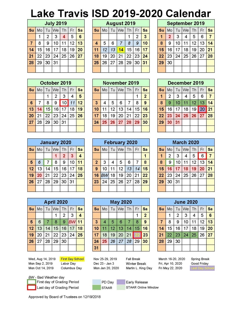 School Board Approves 2019-2020 Instructional Calendar — School Matters pertaining to Pshe Special Days Calender 2020