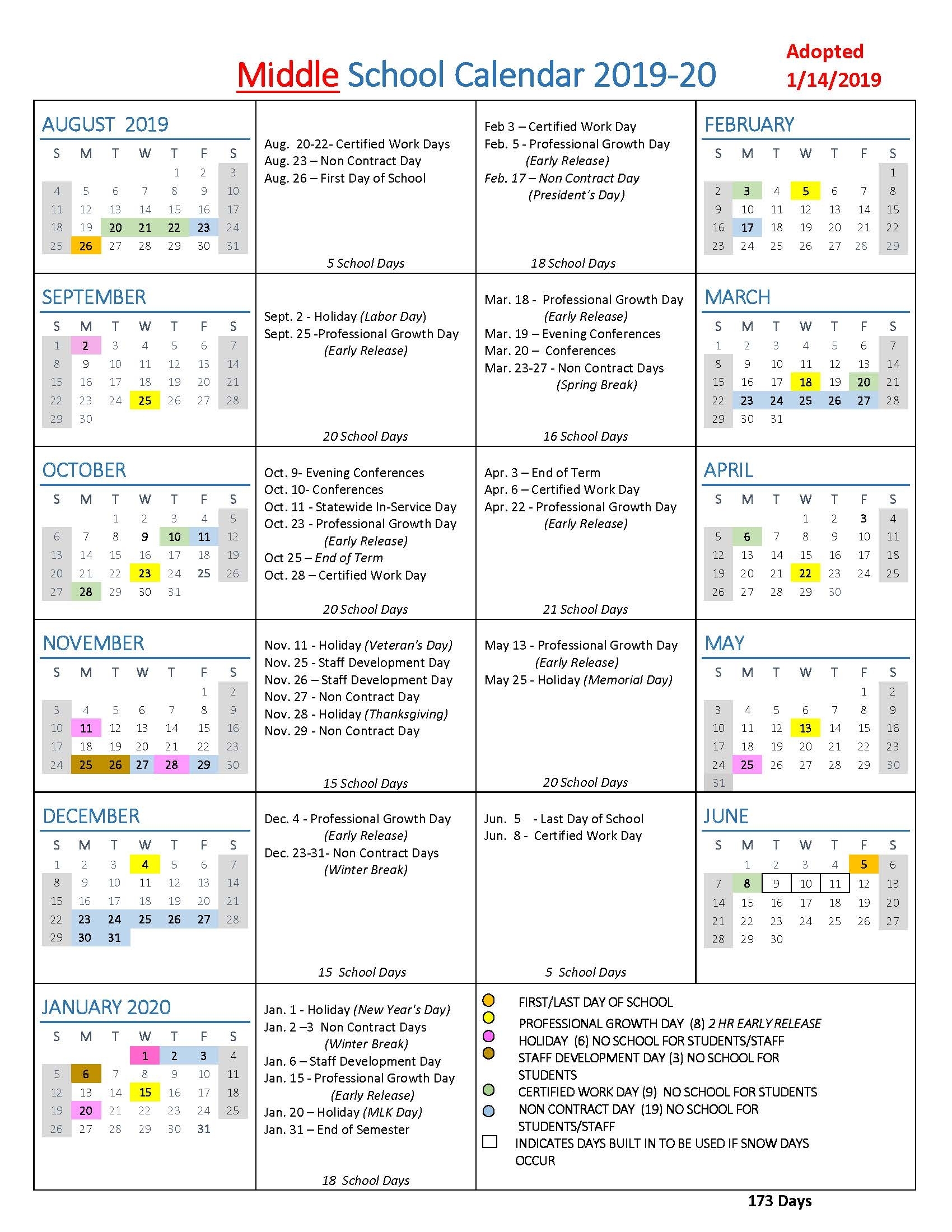 School Year Calendars / Wlwv School Calendars intended for Special Days Calendar 2019-2020