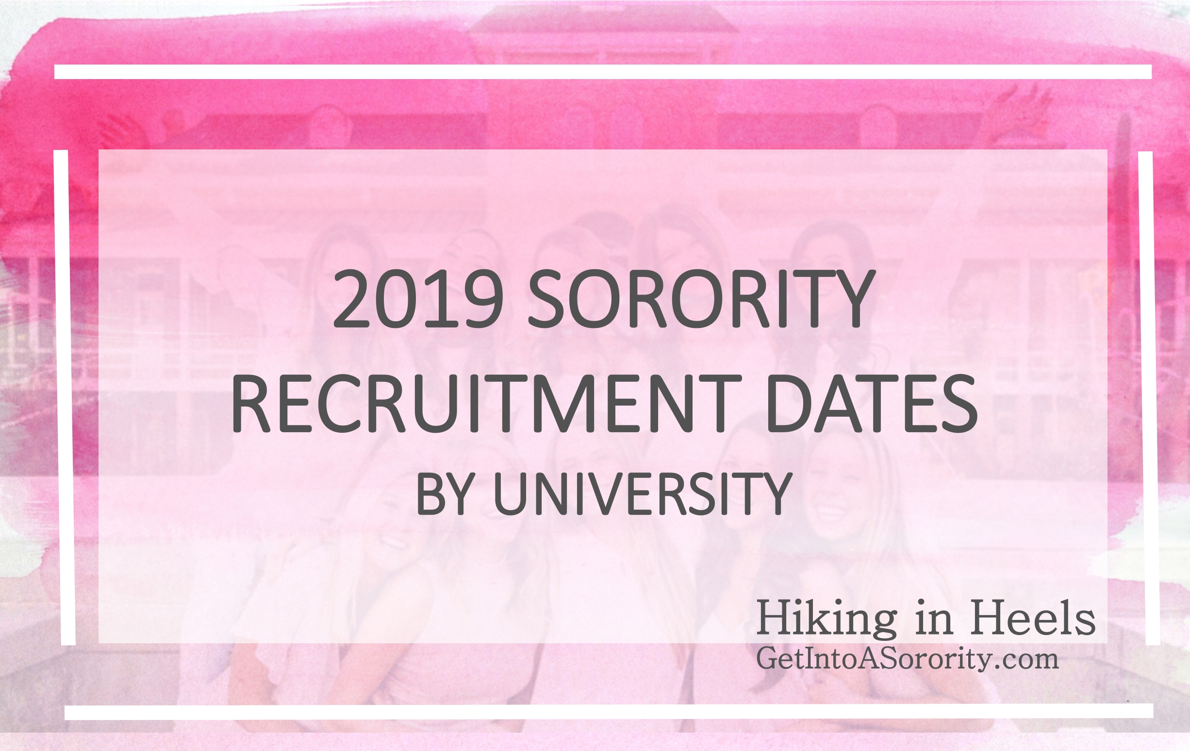 Sorority Recruitment Schedules: Spring 2019 And Fall 2019 Edition in 2019-2020 Uga Academic Calendar