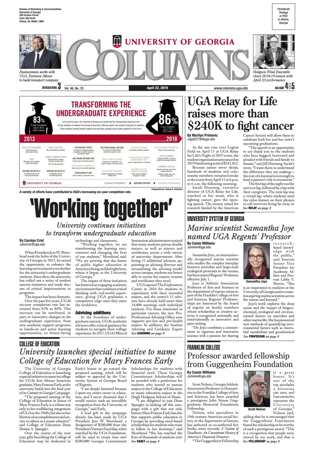 Uga Columns April 22, 2019Uga Columns - Issuu for Uga School Calendar 2019-2020