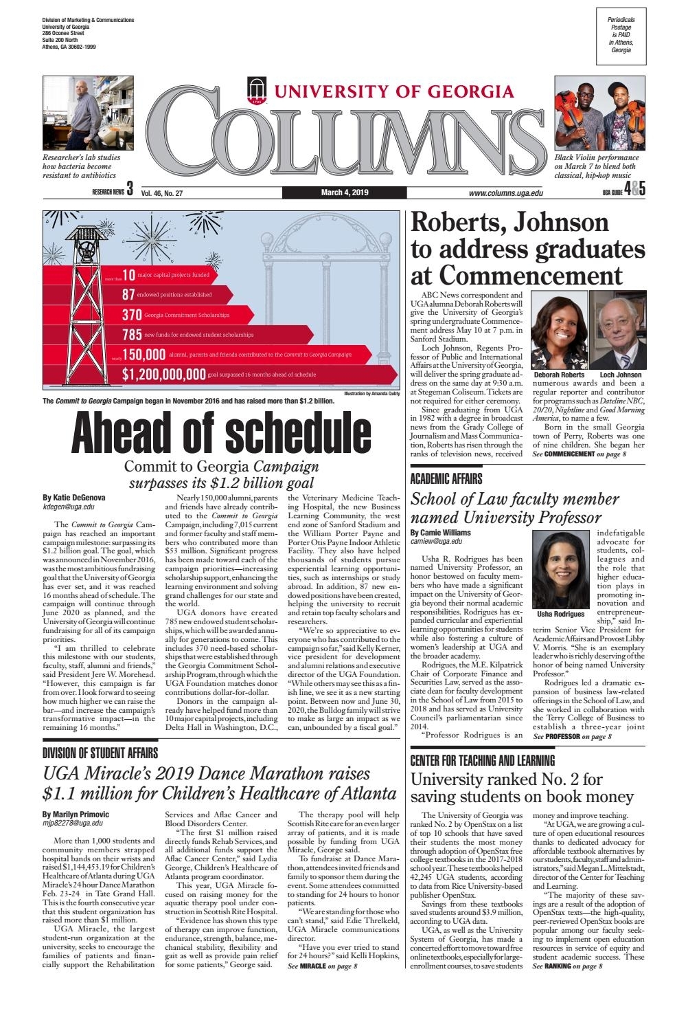 Uga Columns March 4, 2019Uga Columns - Issuu in Uga 2019-2020 Calendar