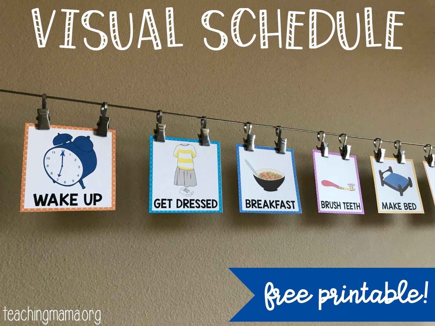 Visual Schedule For Toddlers throughout Free Printable Picture Schedules For Children