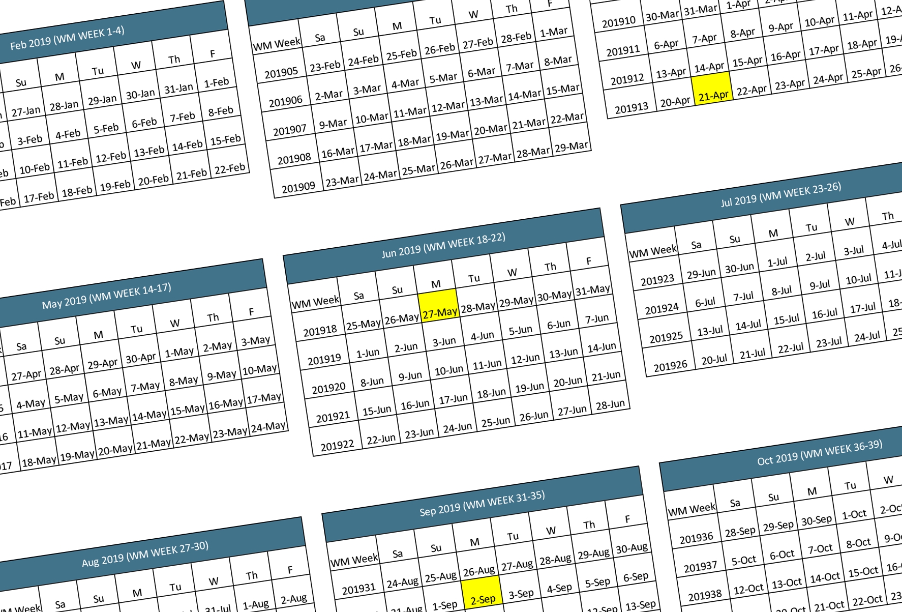 Walmart 2019-2020 Fiscal Calendar | Walmart Supplier News And Resources regarding 4-4-5 Calendar 2020