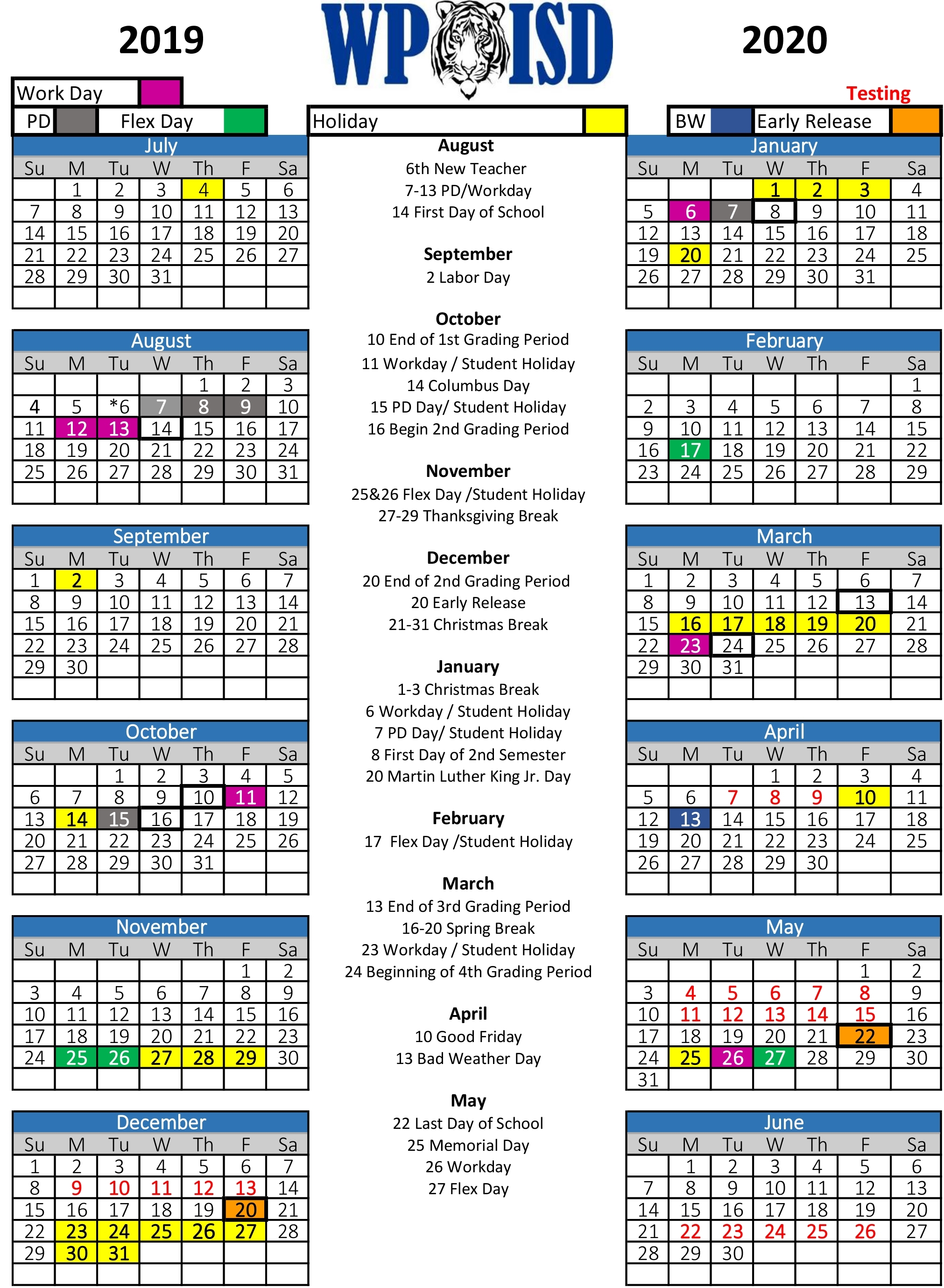 Wills Point Isd / Homepage for Stephen F Austin 2019 2020 Calendar