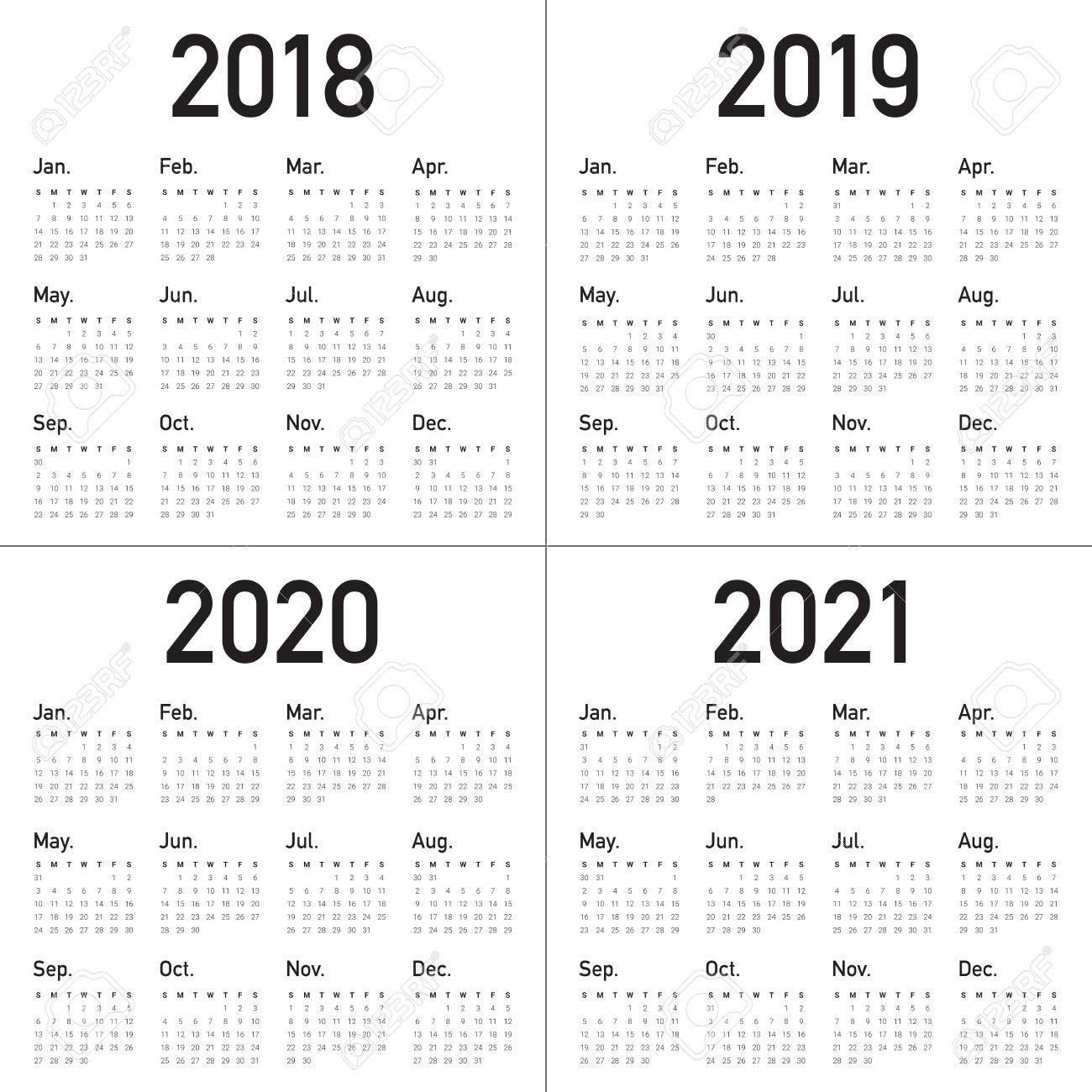 Calendars 2019 2020 2021