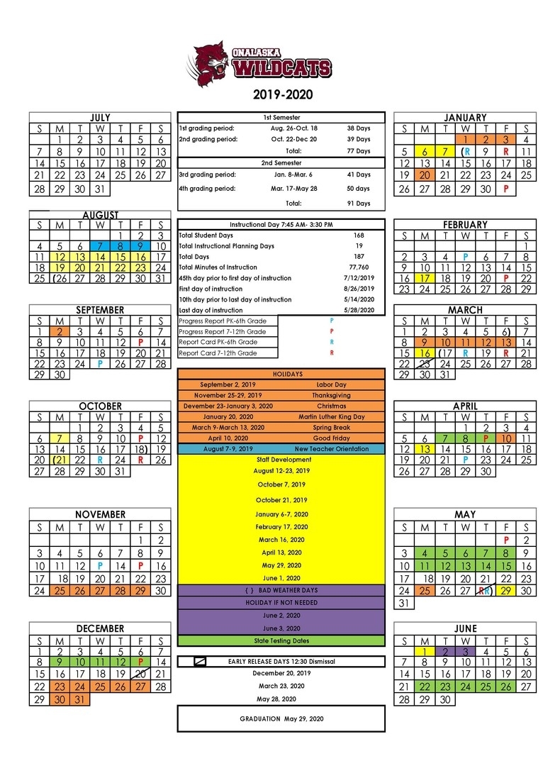 2020 Uil Calendar