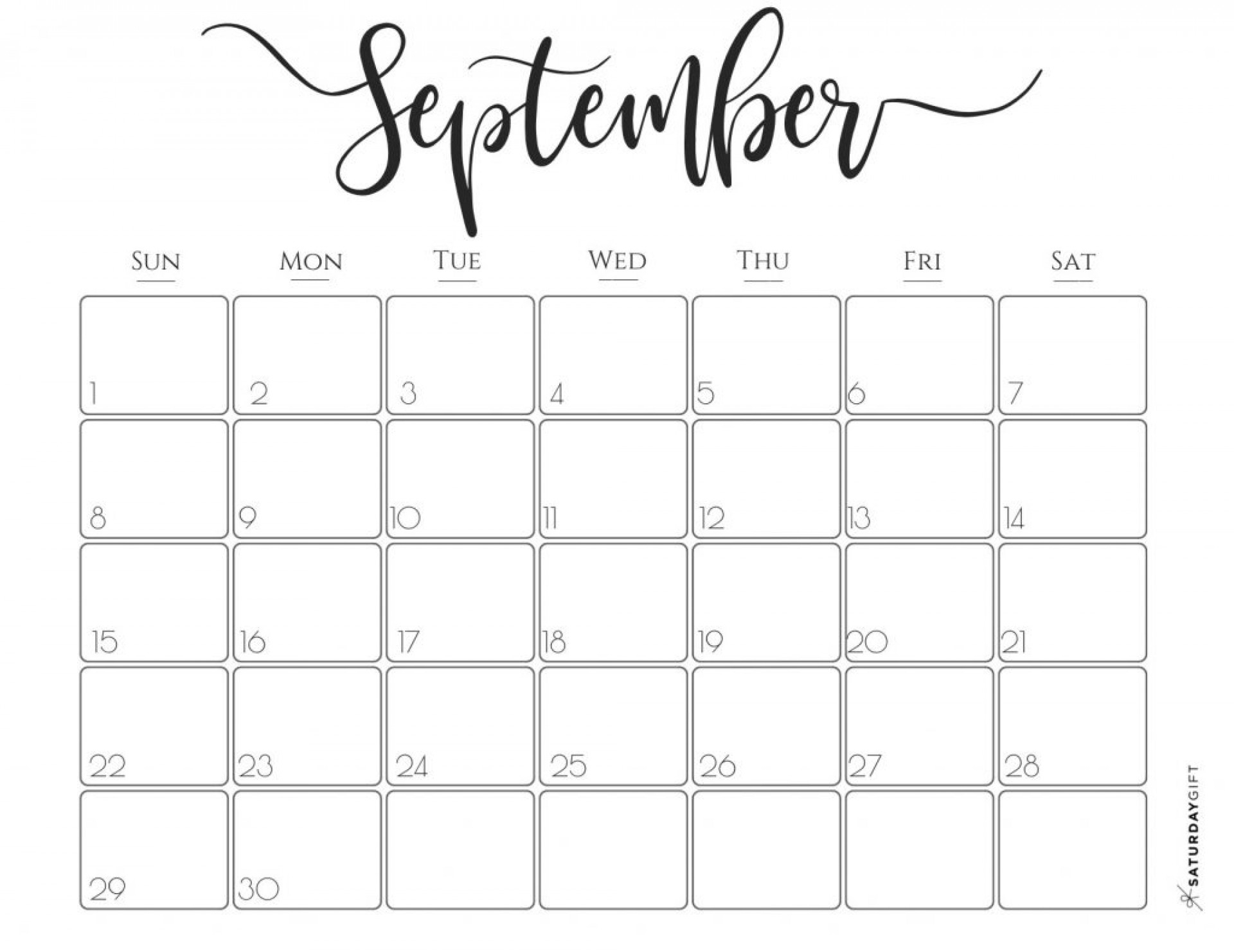 Printable Fill In Calendar 2019