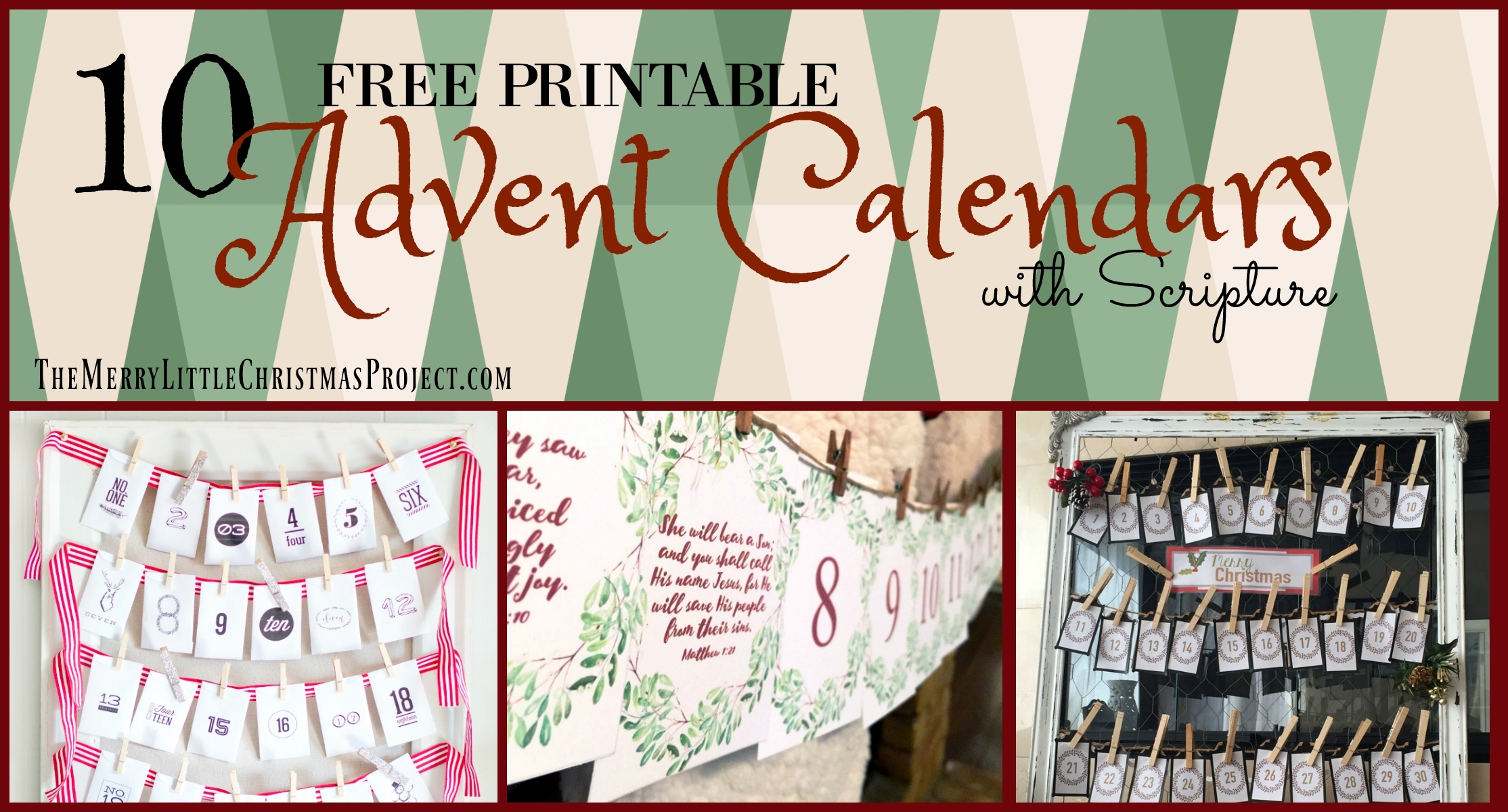 10 Free Advent Printables With Scripture - The Merry Little regarding Diy Print Bible Verse Advent Calander