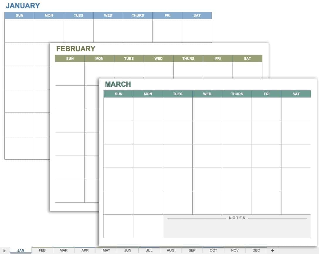 15 Free Monthly Calendar Templates | Smartsheet for 2020 Employee Attendance Calendar Printable