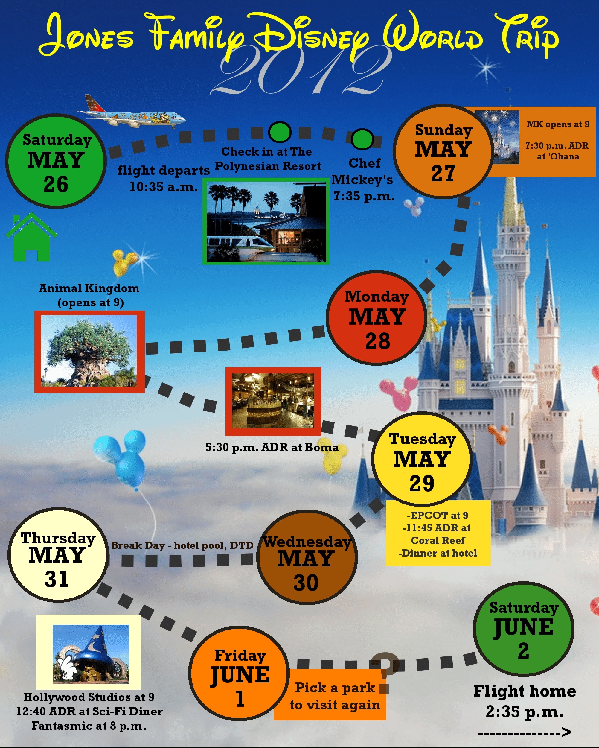 2 Custom Disney World Itinerary Templates | Wdw Prep School with regard to Disney World Itinerary Template Download 2020