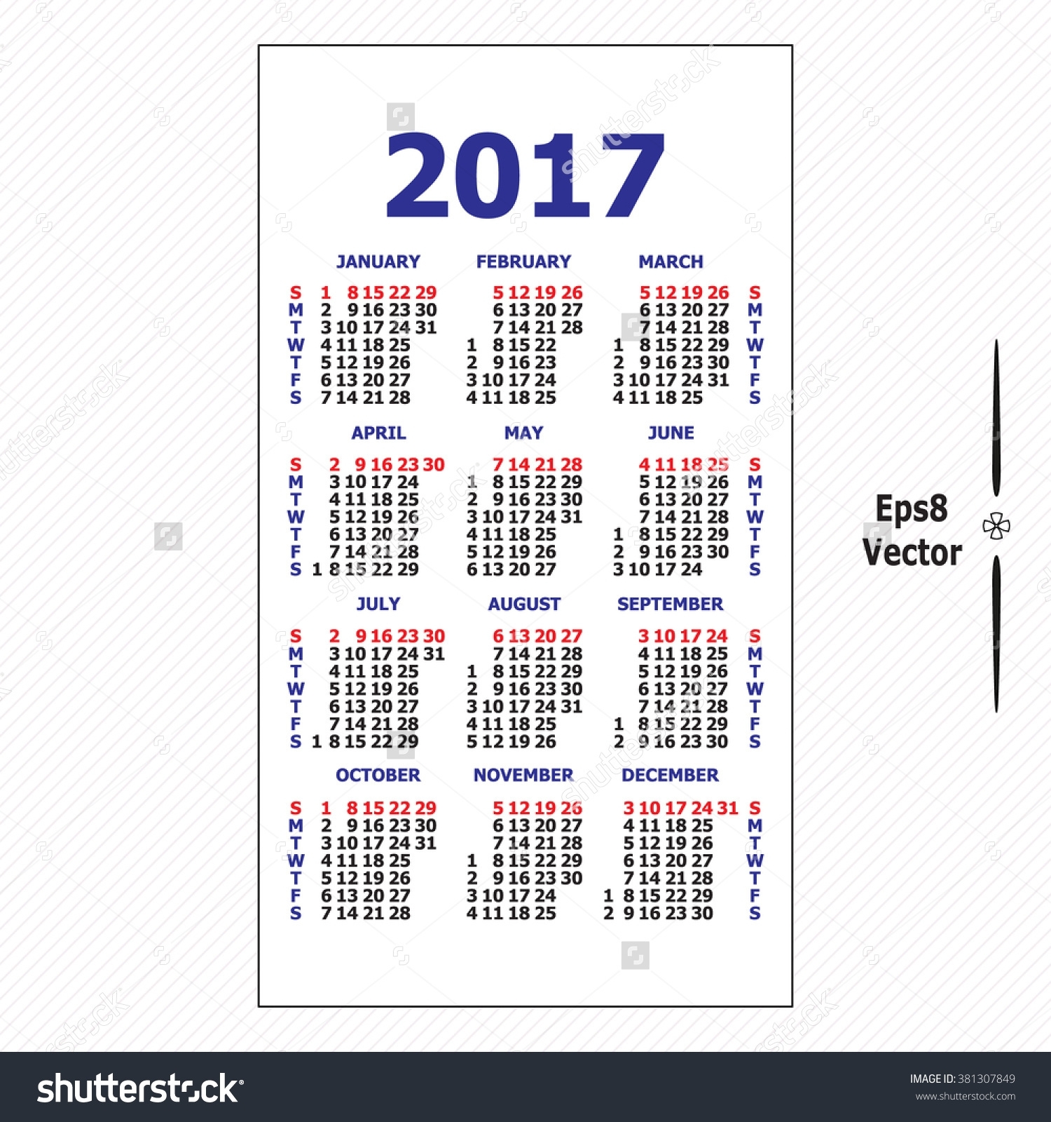 Template For Pocket Sized Calendar