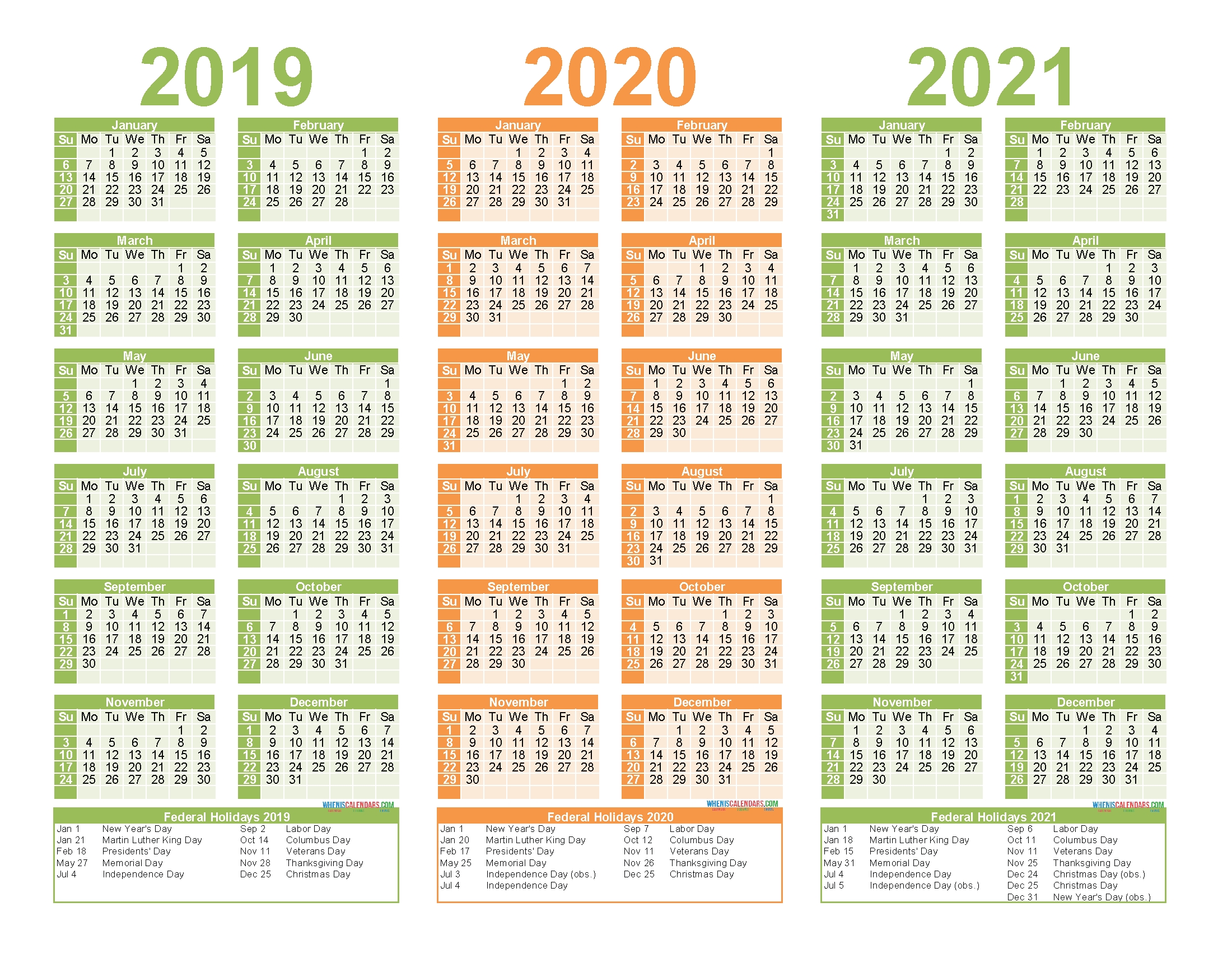 2019 To 2021 Calendar Printable Free Pdf, Word, Image | Free with regard to 2019 2020 2021 Printable Calendar