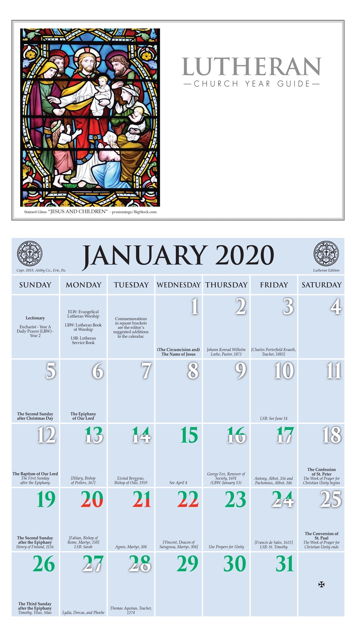 2020 Church Year Calendar for Liturgical Calendar For Yearr 2020