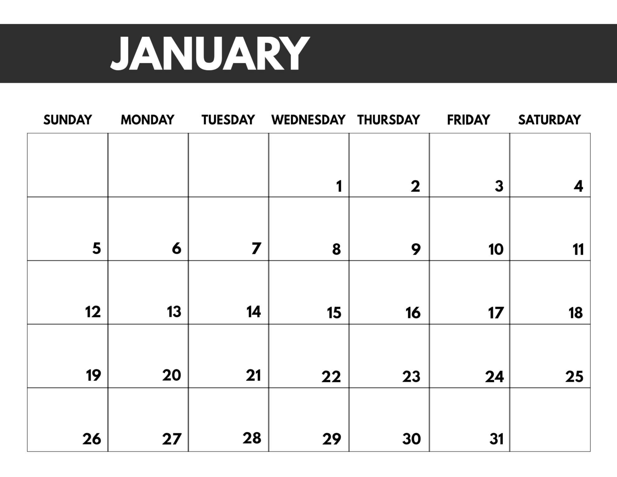 2020 Free Monthly Calendar Template - Paper Trail Design in 8.5 X 11 Printable Calendars