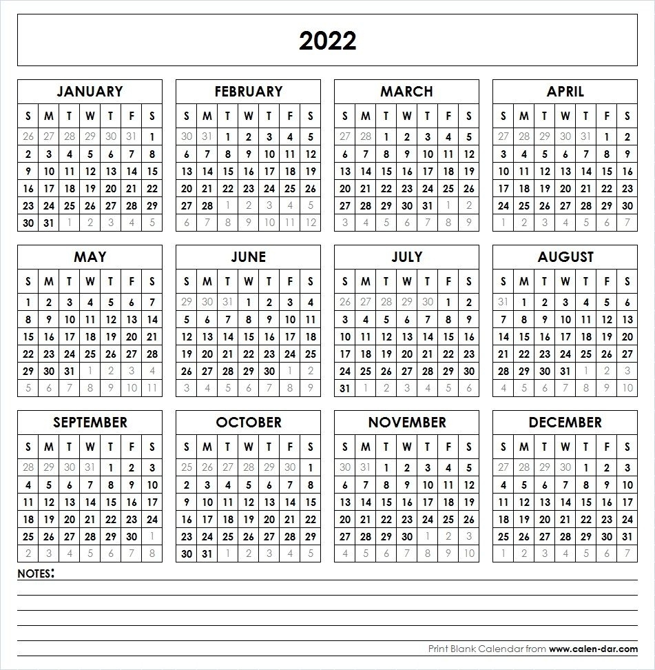 2019 2022 Year Calendar Printable 4474