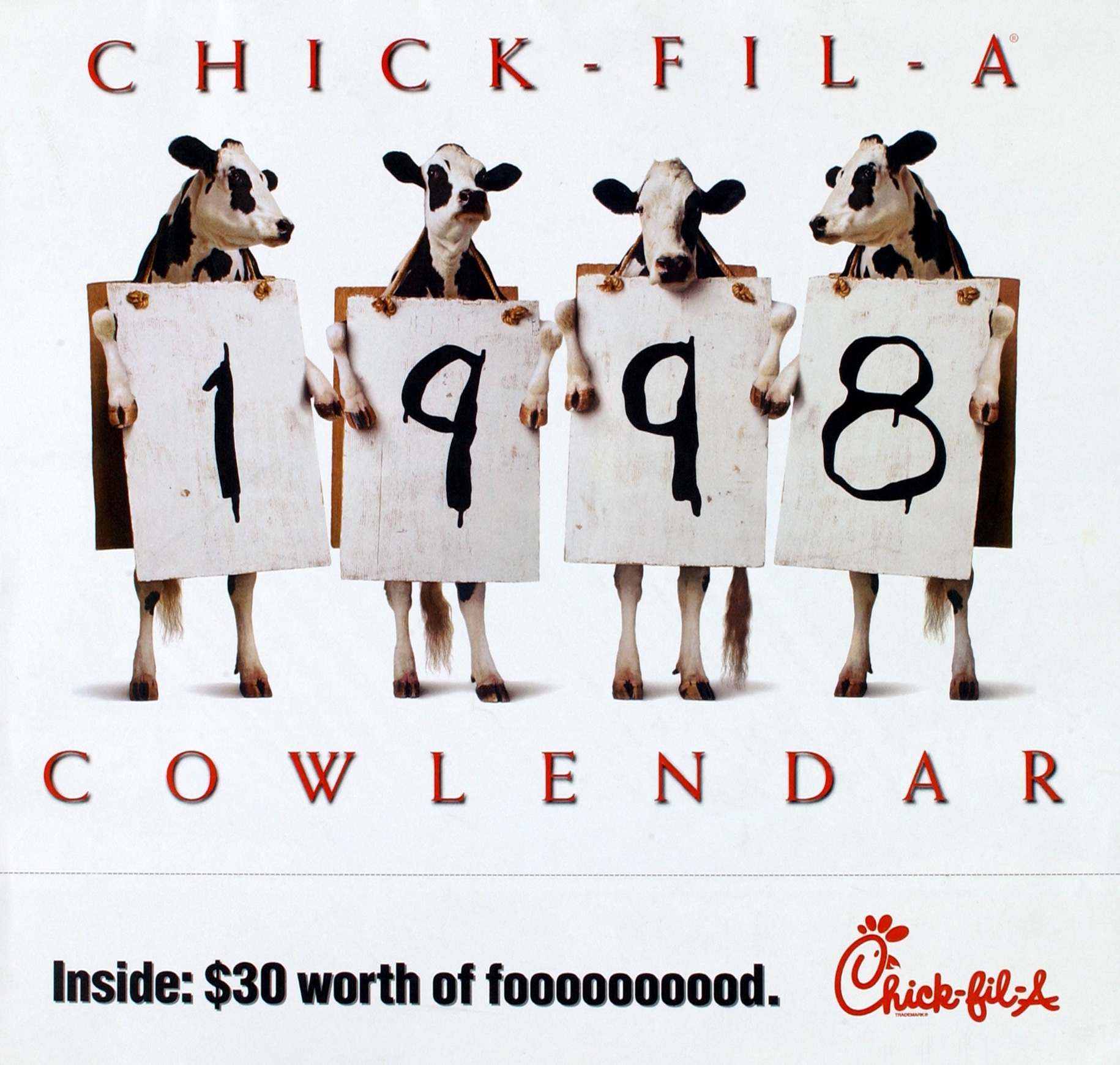 20Th Anniversary Of The Eat Mor Chikin Cow Campaign | Chick within Cow Calendar Chick Fil A