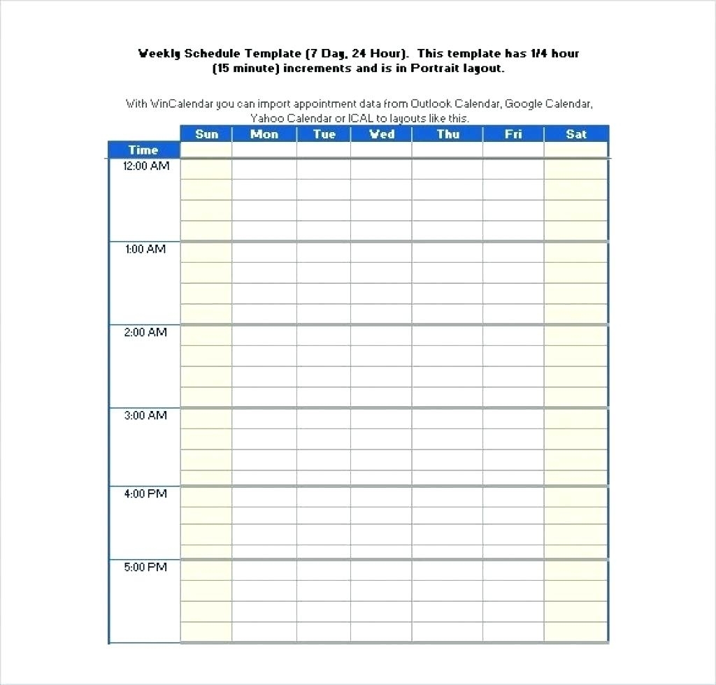 24 Hour Schedule Template - Colona.rsd7 pertaining to 7 Day 15 Minute Schedule
