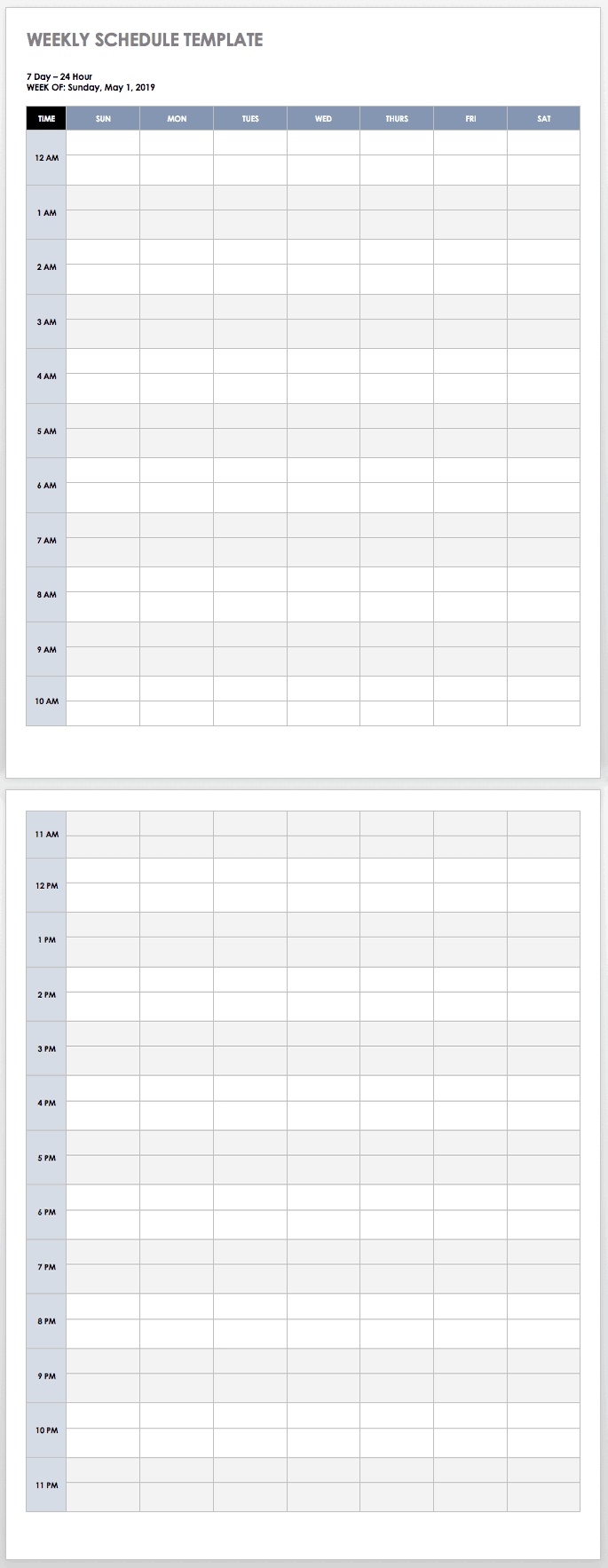 28 Free Time Management Worksheets | Smartsheet pertaining to 7 Day 15 Minute Schedule