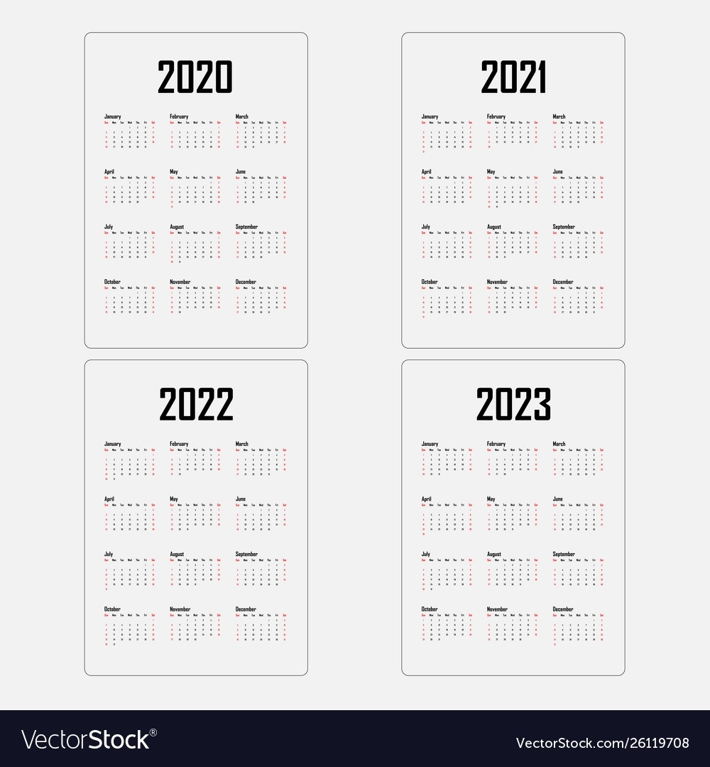 Calendar For 2020 To 2023