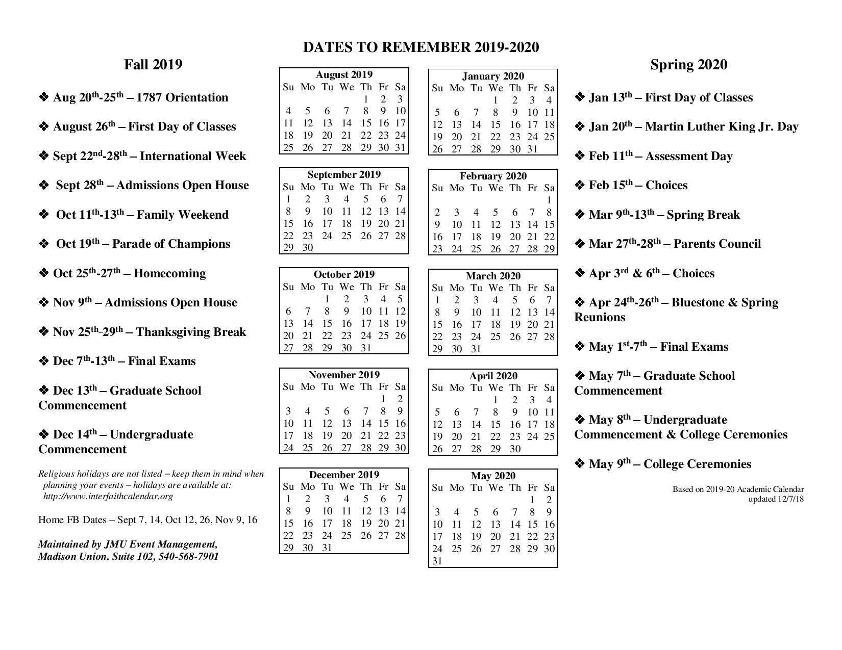 Calendar 2020 Important Dates | Calendar Printables Free pertaining to 2020 Calendar With Important Dates