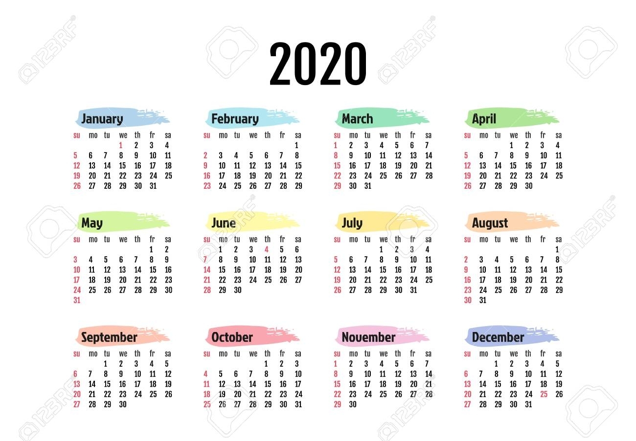 calendaer-2020-monday-to-sunday