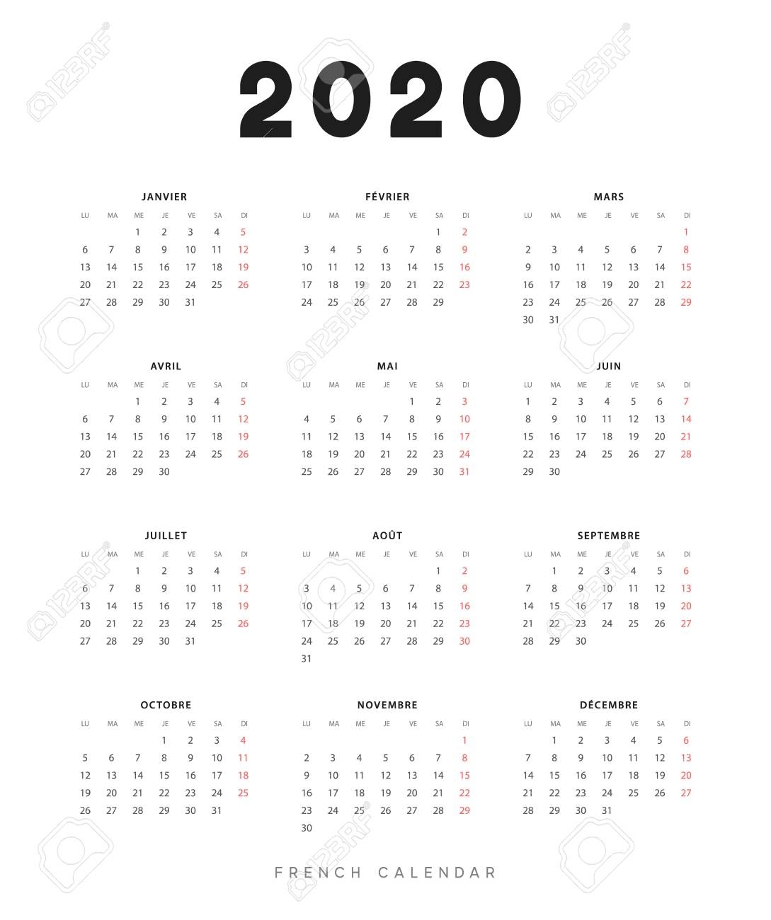 Calendar 12-Com 2020 Monday Start