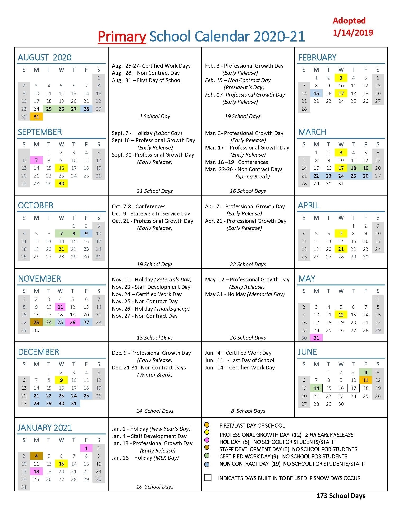 Calendar With All The Special Days In 2020 - Calendar for Special Days Calendat 2019 For Schools