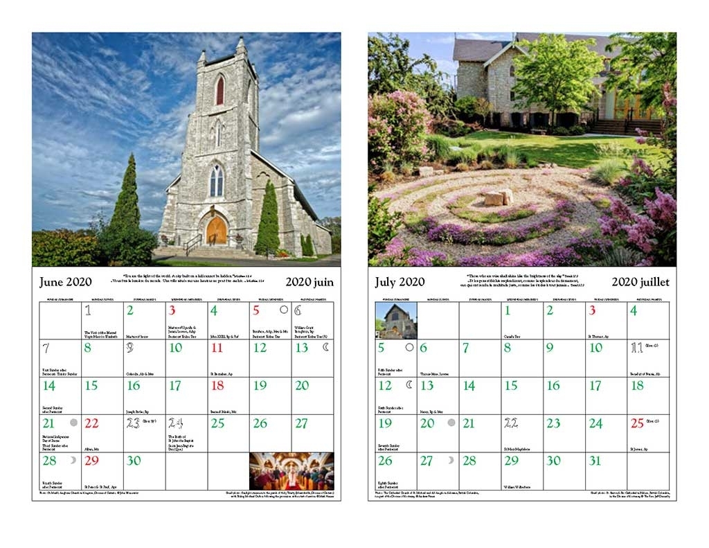 Canadian Church Calendar 2020 - The Anglican Church Of Canada in Free Liturgical Church Calendar For 2020