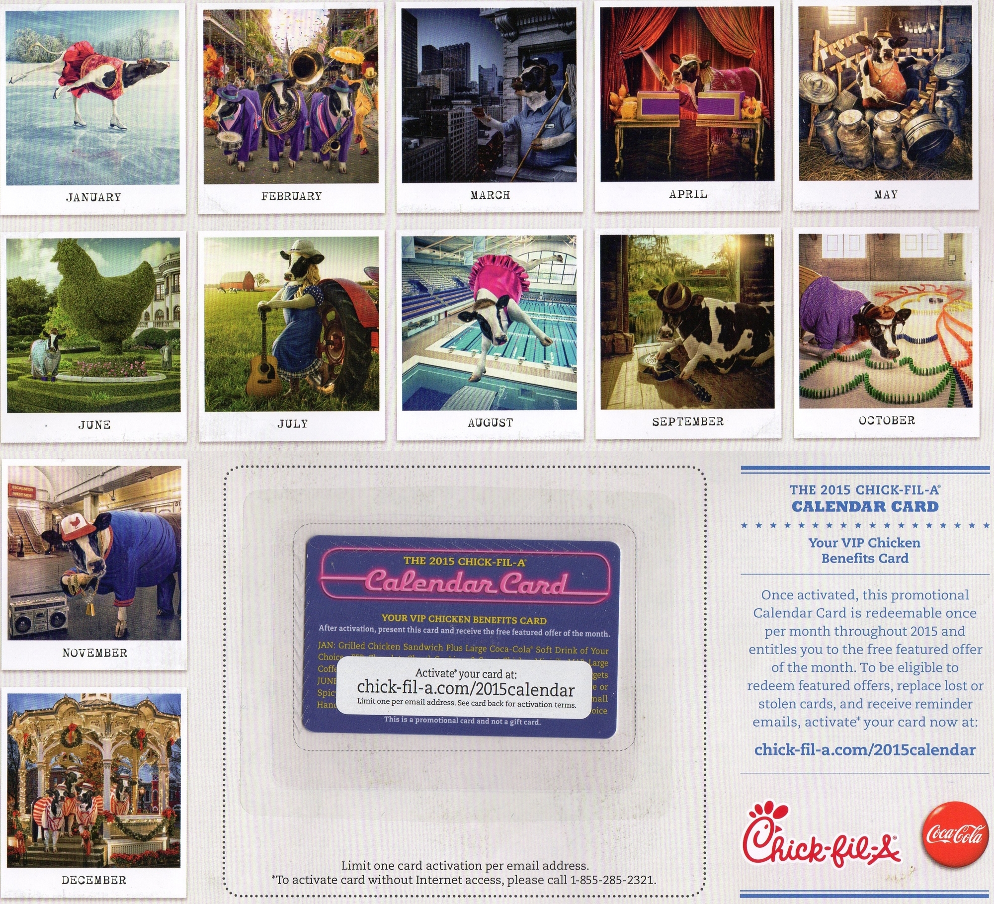 Chick-Fil-A Calendar 2015 Back | Travel With Grant inside Chic Fil A 2020 Calendars