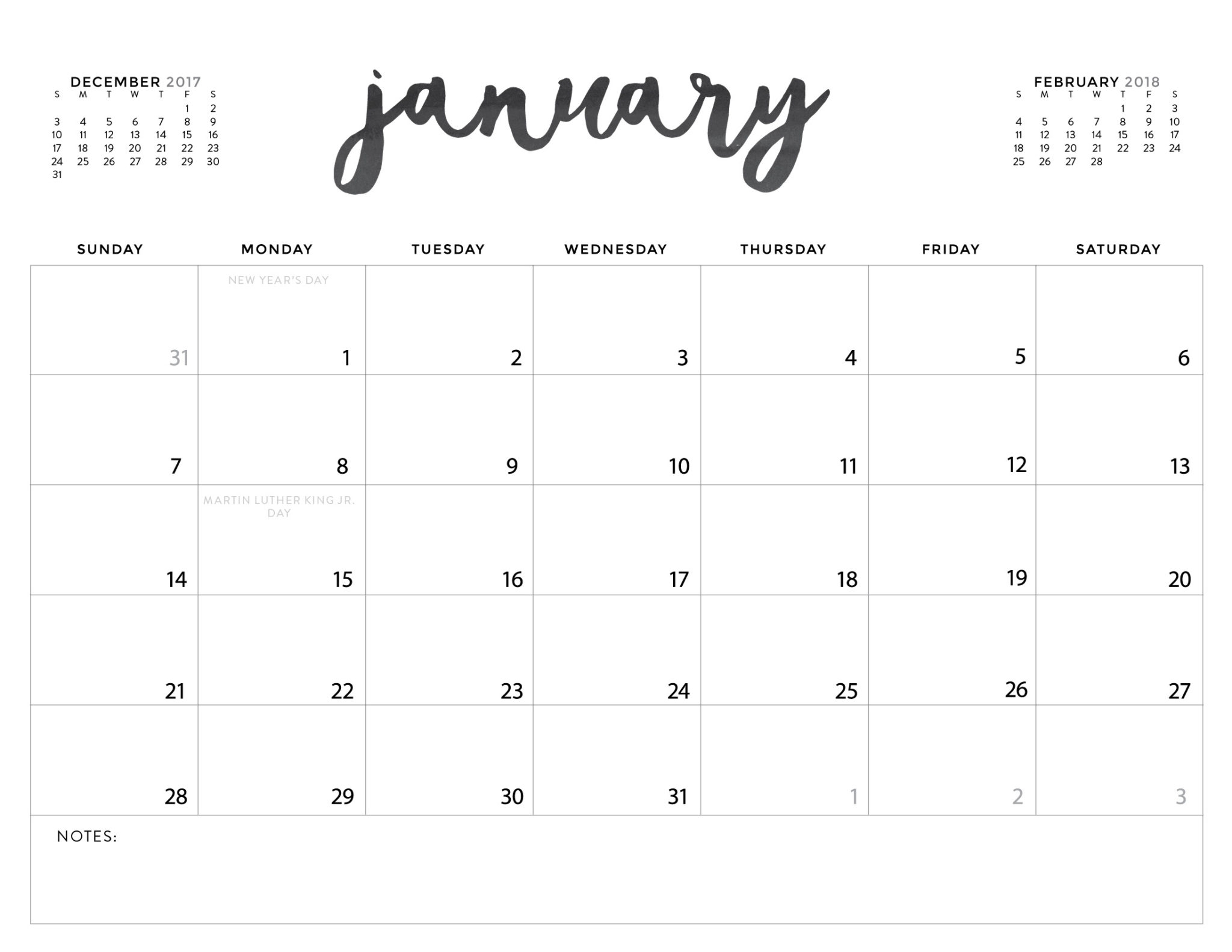 Download Your Free 2018 Printable Calendars Today! 28 intended for Printable Calendar Monday To Sunday